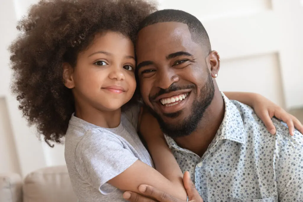 Smiling Father and Daughter Image Smiling Father and Daughter Image